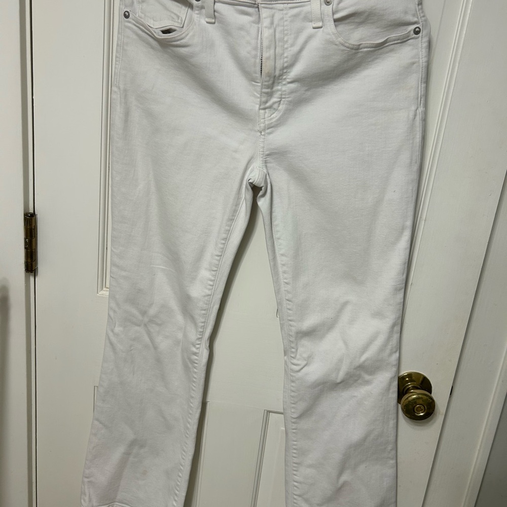 Madewell Women's Straight Leg White Jeans